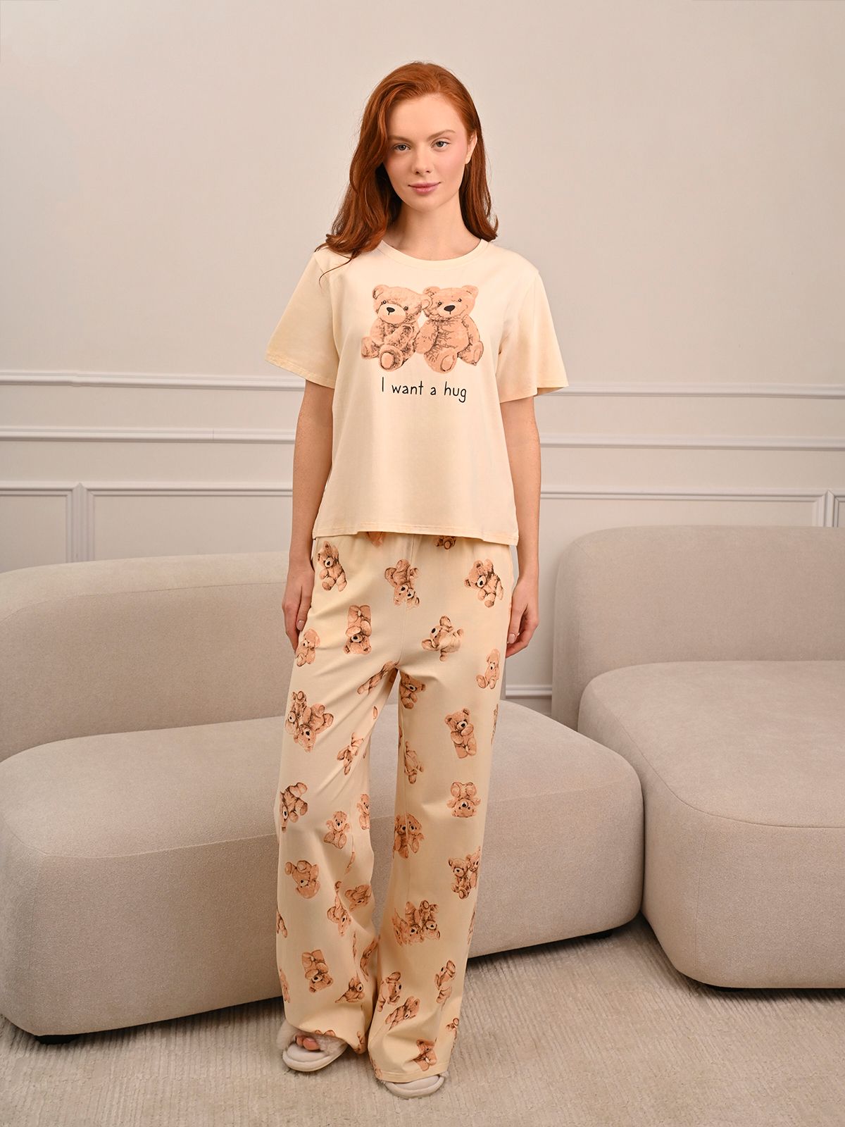  5285tbc женская пижама (ф+брюки), 5285TBC