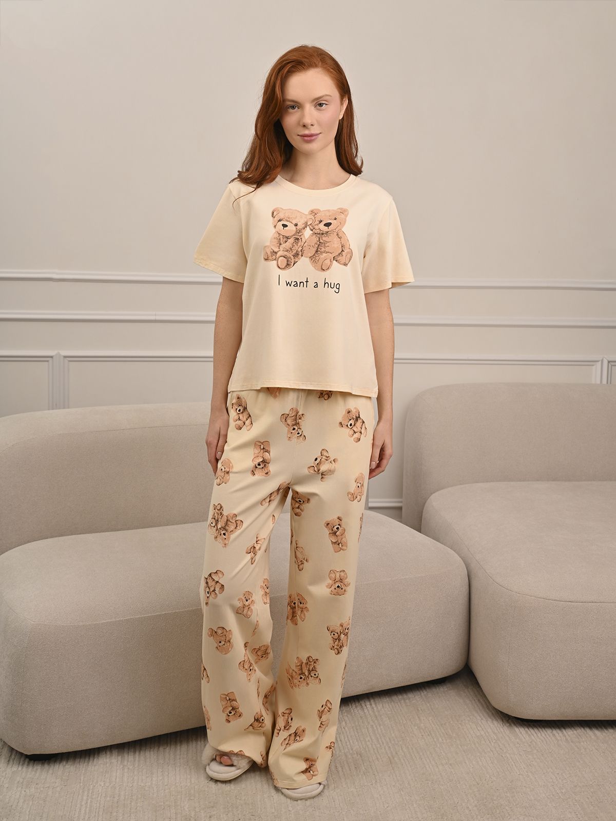  5285tbc женская пижама (ф+брюки), 5285TBC