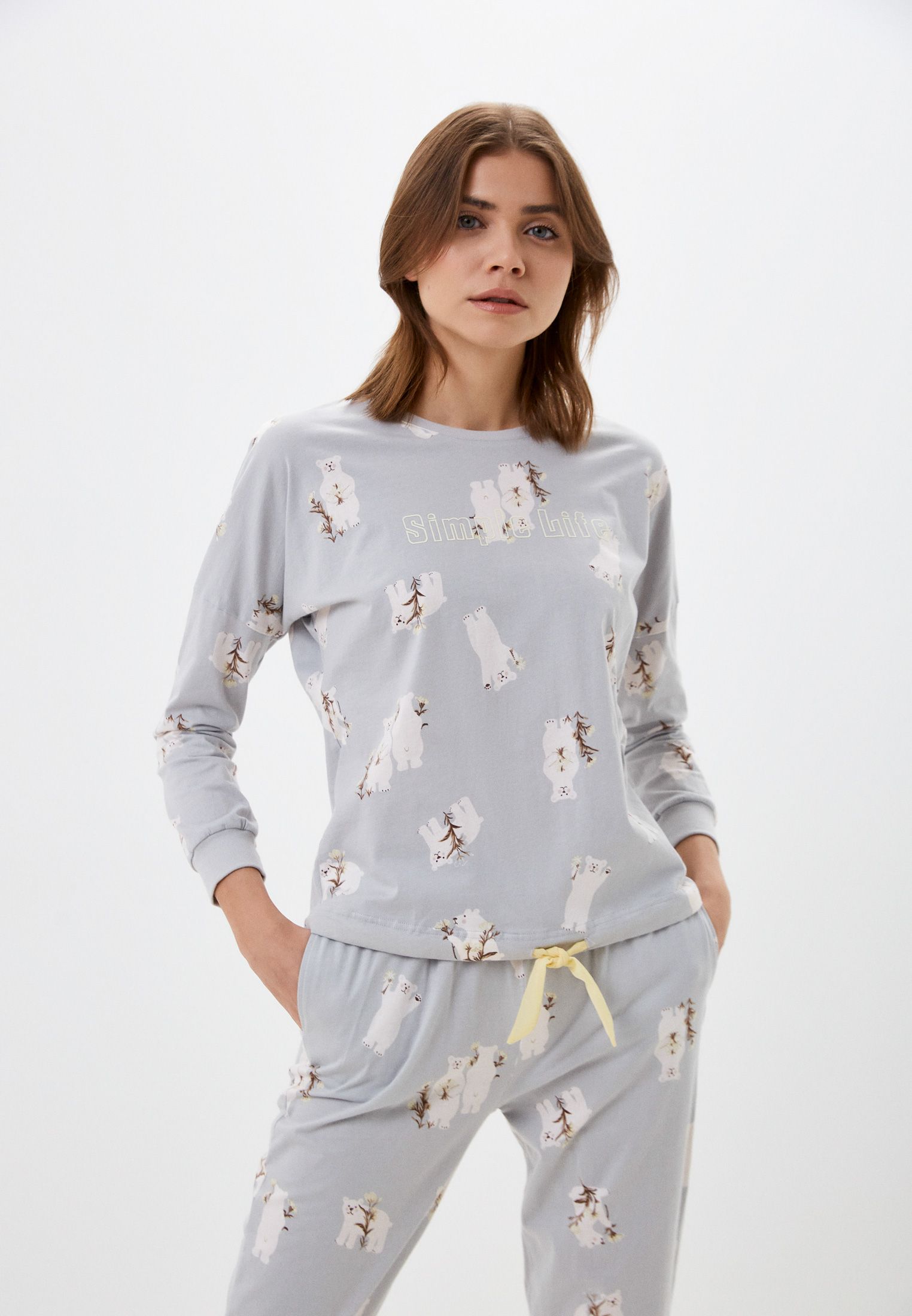 Indefini 1235tcc женская пижама (дл.рукав+брюки), 572000-1235TCC