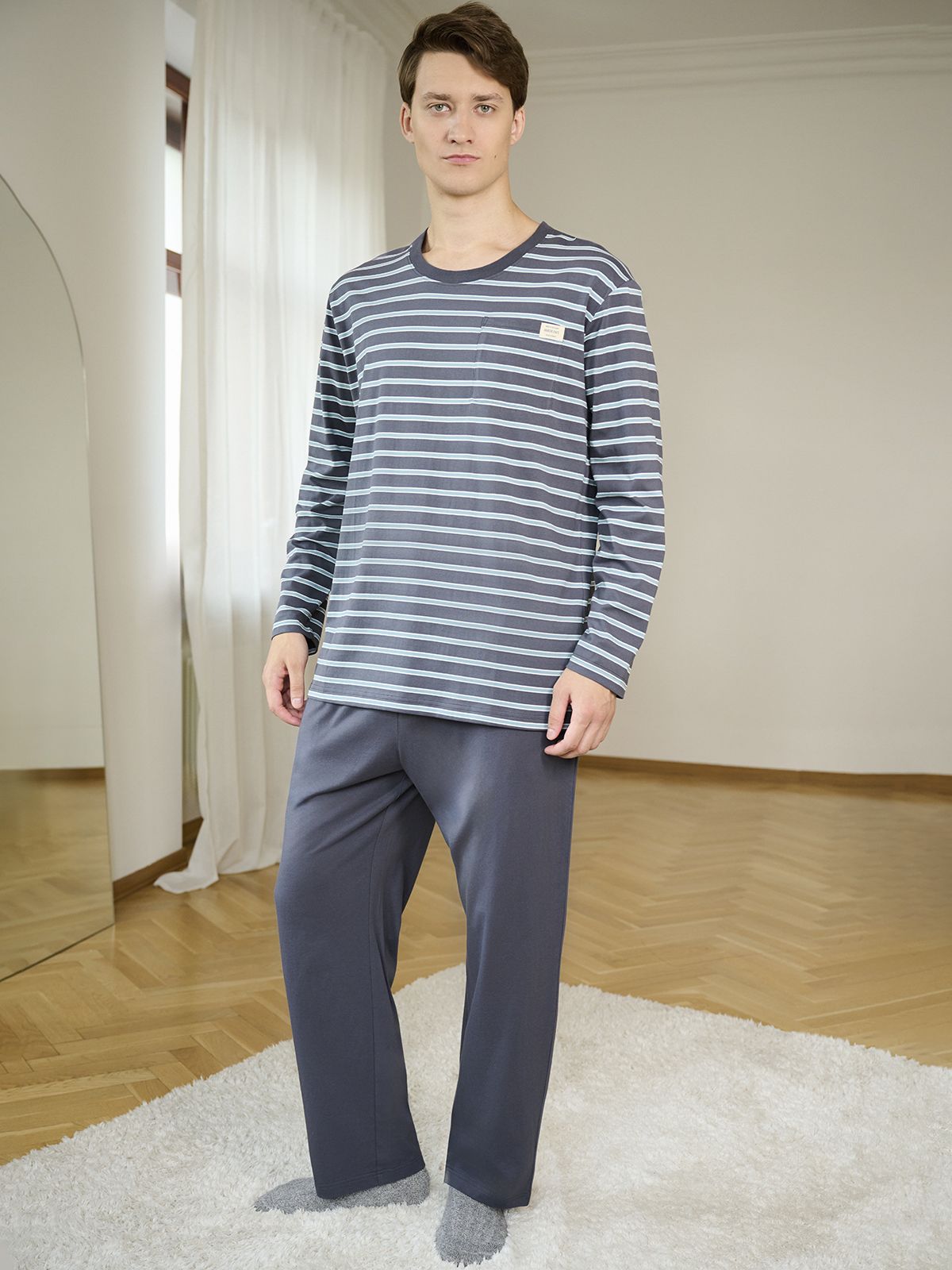  5018pcc мужская пижама (дл.рукав+брюки) 5018PCC