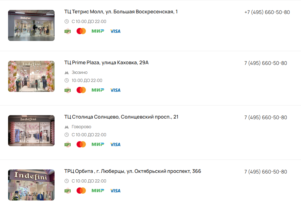 список складов